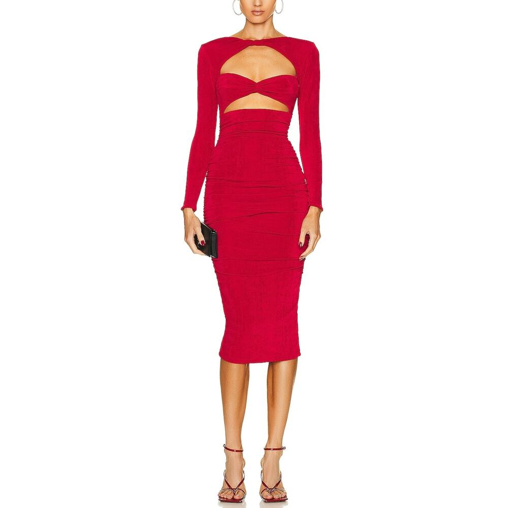 Ser.O.Ya 'Eden' Red Polyester Dress Size S